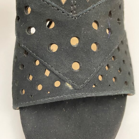 Adrienne Vittadini Phil Black Fine Leather Slingback Heeled Sandals Womens 8M - Picture 3 of 10